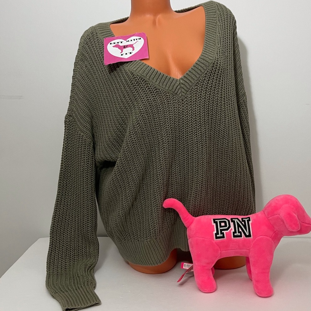 Victoria’s Secret PINK XS S M L Logo Sweater V Cut